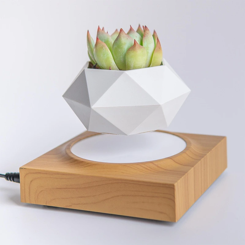 Магнітний левітаційний горщик для рослин HCNT Magnetic Levitating Pot M10-FP  Wood Grain — Xiaomi