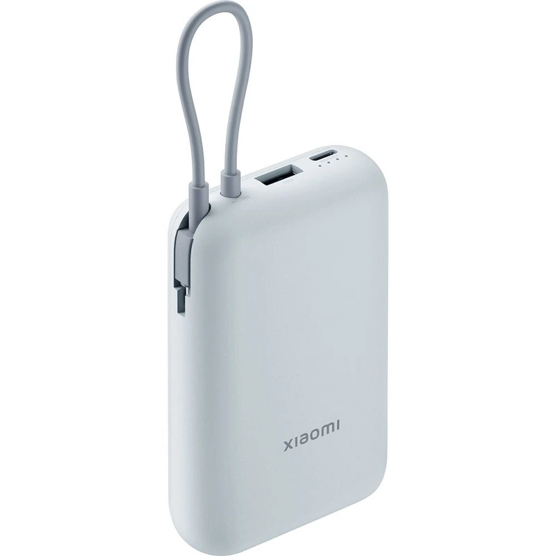 Зовнішній акумулятор Xiaomi Power Bank 10000mAh (Integrated Cable) Ice Blue GL — Xiaomi