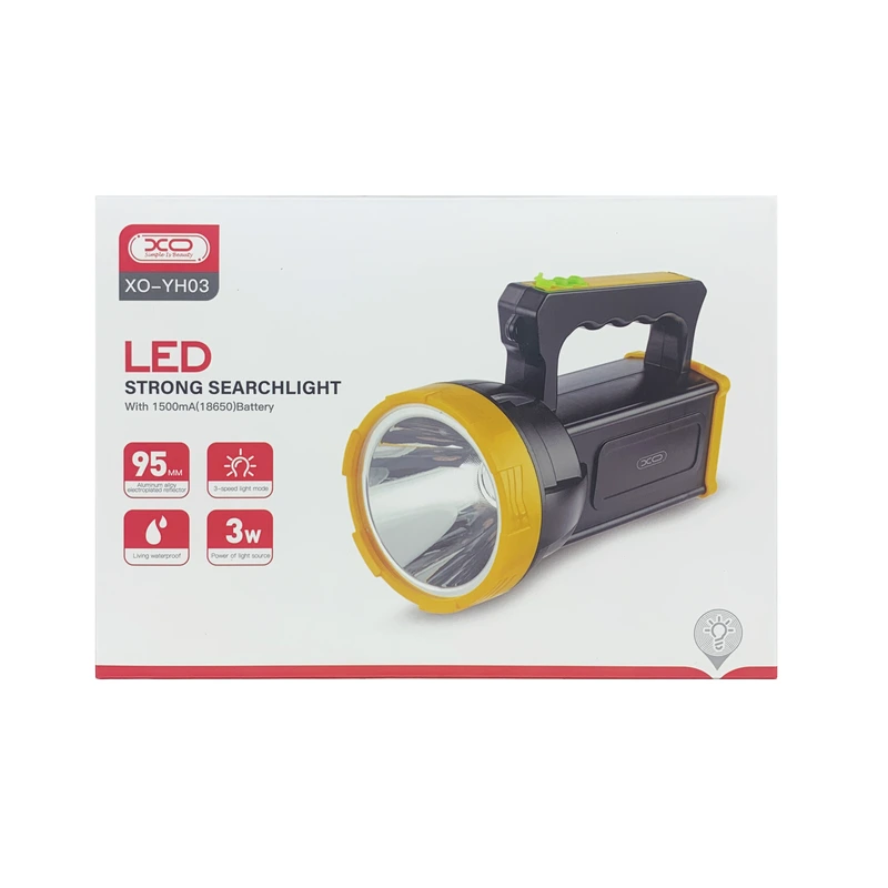 Ліхтар XO YH03 LED Flashlight 1200mAh- чорний
