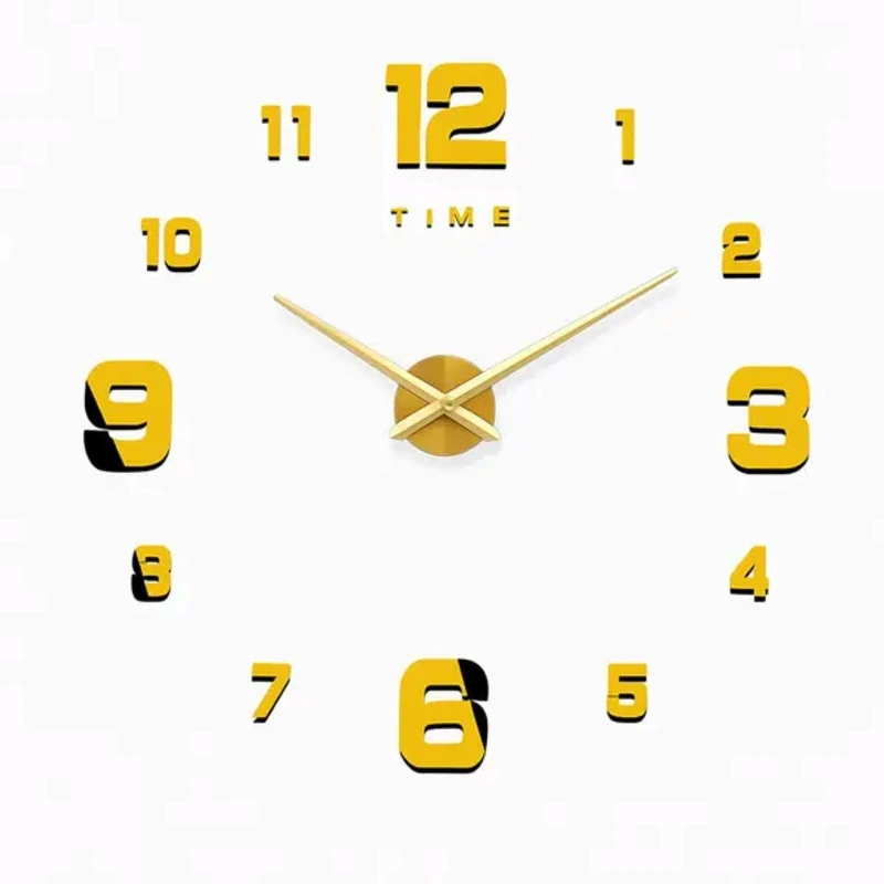 Годинник настінний діаметр 10 см круглий в стилі лофт HP-3Y-1GOLD — Yiwu