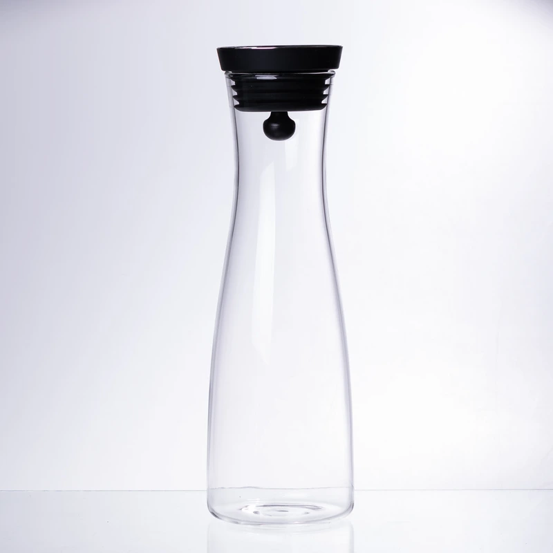 Скляний графін із кришкою 1.5 (л) для води, соку, лимонаду HP-19-44