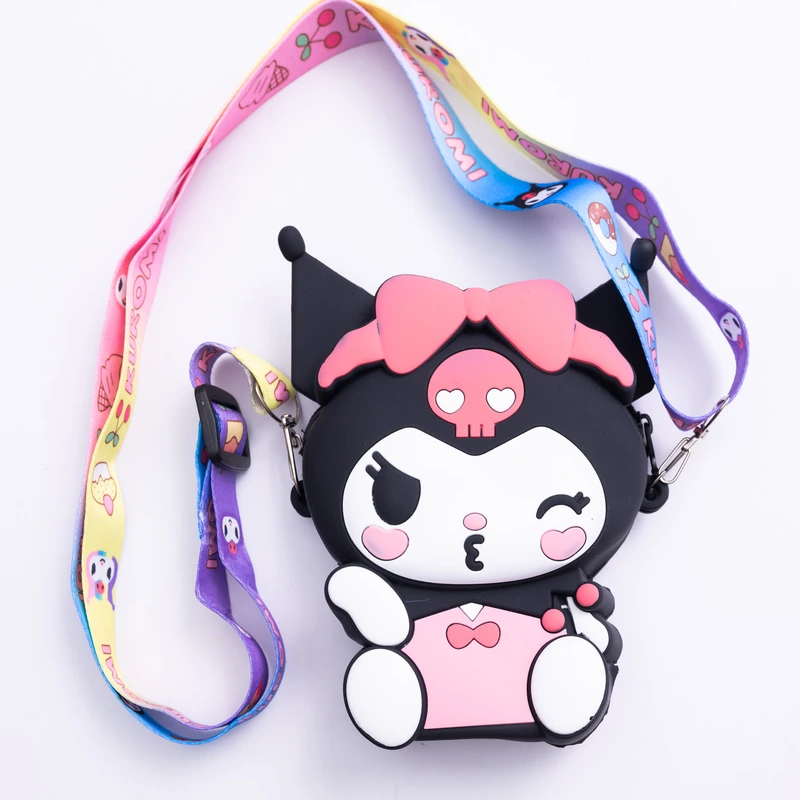 Дитяча силіконова  сумочка-гаманець 15*10*3 см Чорний HP-55-6B — Yiwu