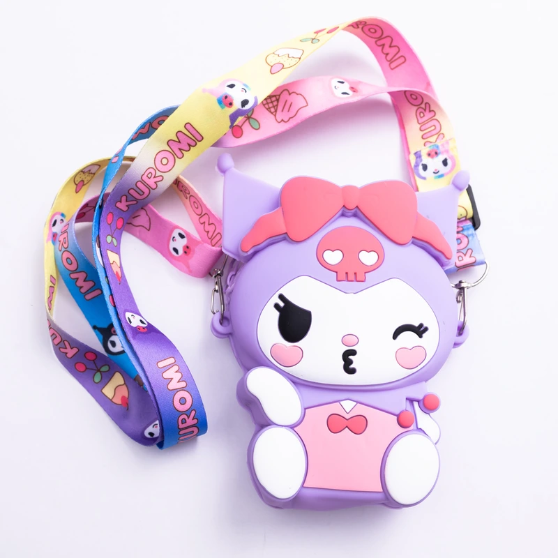 Дитяча силіконова сумочка-гаманець 15*10*3 см Фіолетовий HP-55-6V — Yiwu