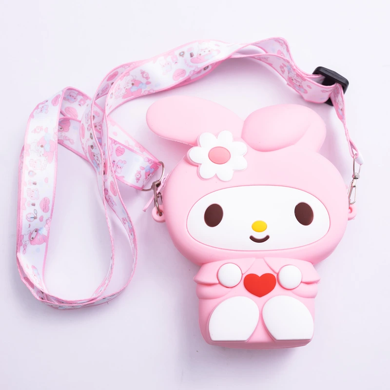 Дитяча силіконова сумочка-гаманець з поп-іт 15*10*3 см Рожевий HP-55-8P — Yiwu