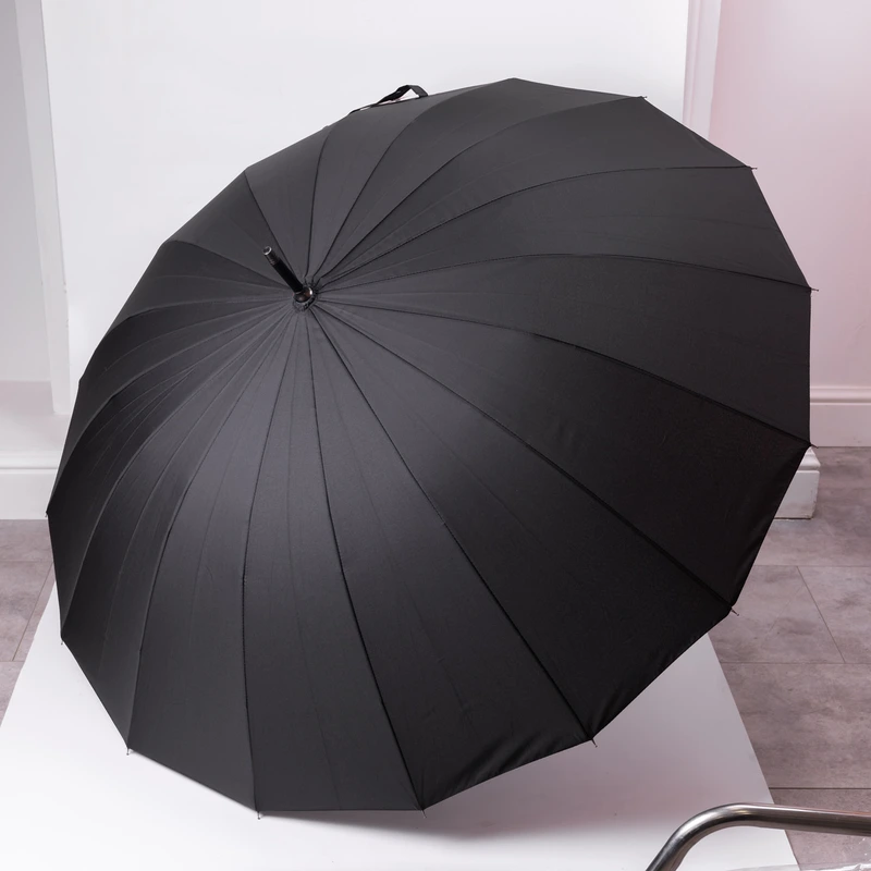 Класична парасолька-тростина напівавтомат з поліестеру міцна надійна 16 спиць діаметр 116 см HP-23-5