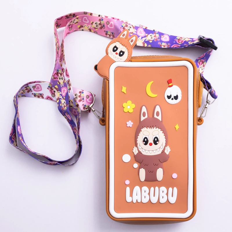 Дитяча силіконова сумочка-гаманець 17*10*3 см Коричневий HP-55-18BR — Yiwu