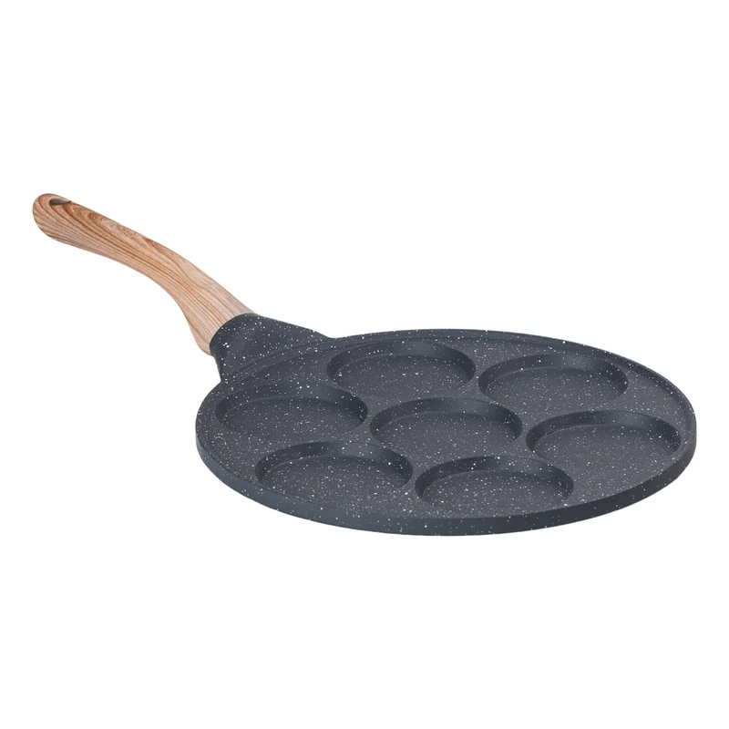 Сковорода з антипригарним покриттям 26 см для млинців, яєць та оладок, 7-секційна кругла сіра HP-39-582-C — Yiwu