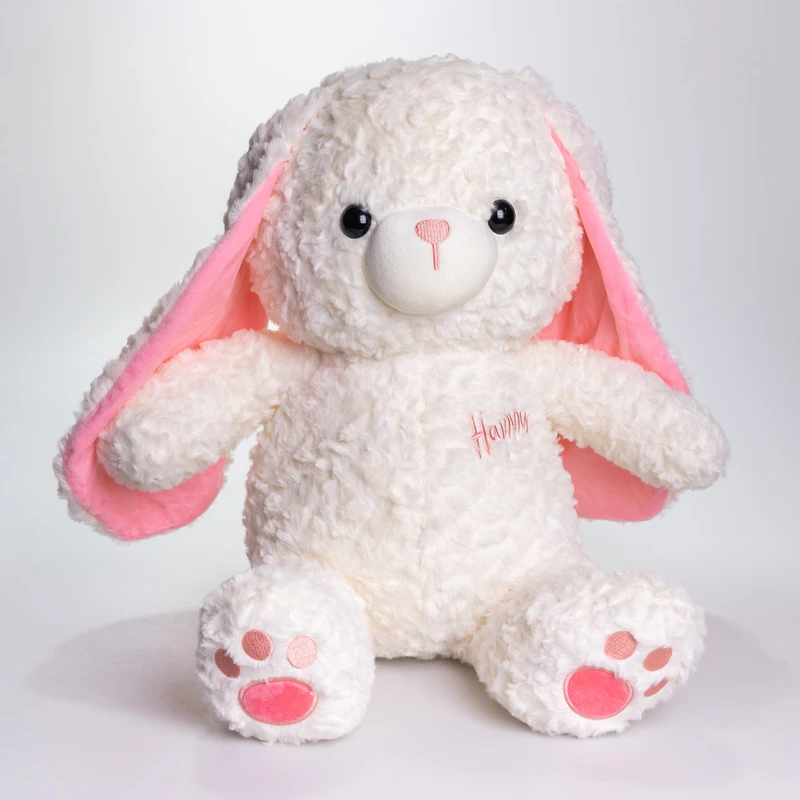 М'яка іграшка-плед, подушка 3 в 1 Зайчик плед в іграшці 35×32×40 (см) дитячий плед іграшка Білий 509-9W