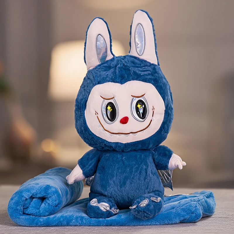 М'яка іграшка-плед, подушка 3 в 1 Labubu Brown Dragon плед в іграшці дитячий плед іграшка Лабубу Синій 520-29BL