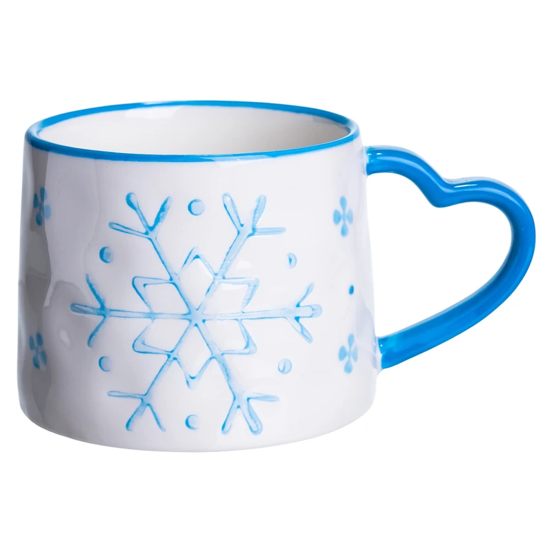 Новорічна порцелянова чашка Сніжинка 350 (мл) Yiwu FM-CS-55D — Yiwu