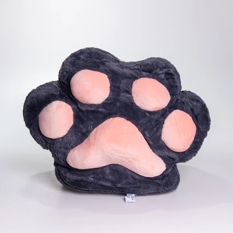 М'яка іграшка-подушка з пледом і муфтою Лапка 40×40×25 (см) іграшка плед 3 в 1 дитячий плюшевий плед Чорний 520-18B