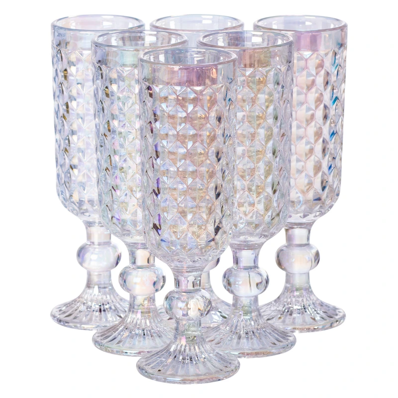 Набір келихів для шампанського 6 штук по 160 (мл) Хамелеон HP-19-109 — Yiwu