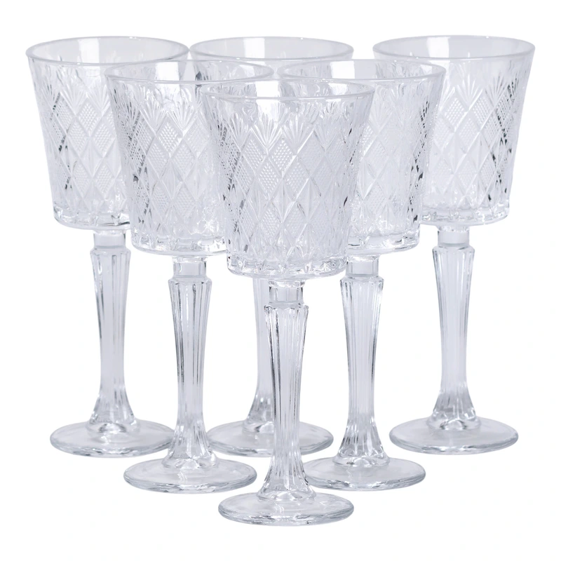 Набір келихів для вина 6 шт 225 мл на високій ніжці HP-19-128 — Yiwu