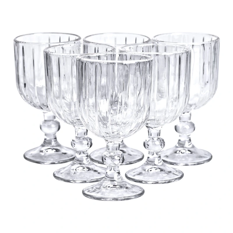 Набір келихів для вина 6 штук 400 мл скляні подарункові келихи на ніжці HP-YH-66 — Yiwu