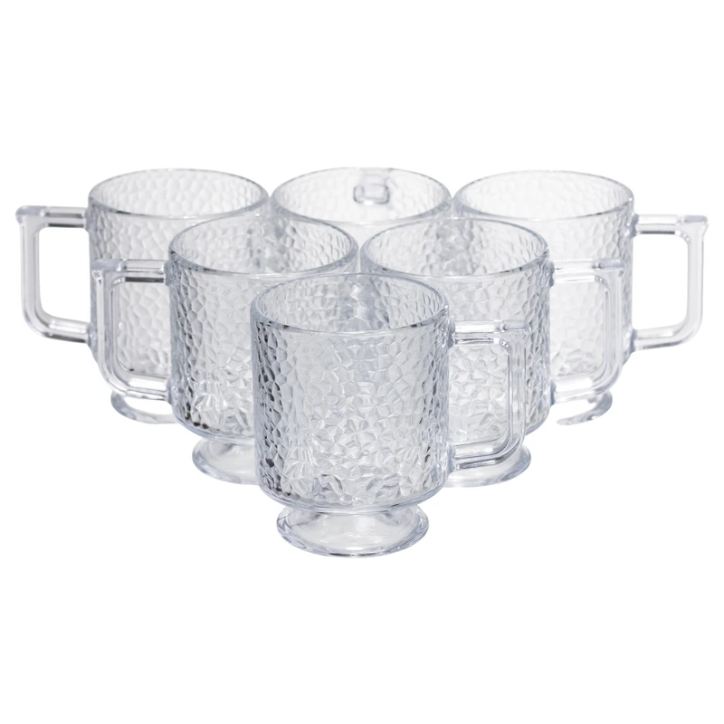 Набір чашок 6 шт для чаю та кави Goblet по 300 (мл) кружки скляні HP-19-L8