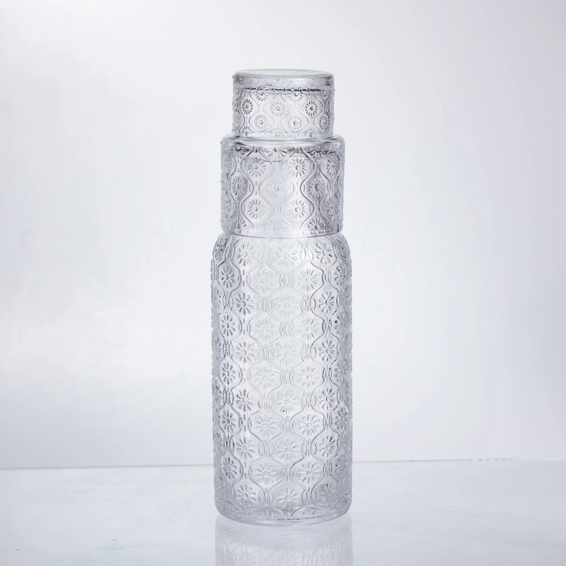 Глечик 700 мл зі склянкою 1 (шт) для напоїв Прозорий HP-19-L2 — Yiwu