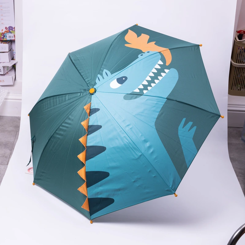 Класична дитяча парасолька-тростина механічна з поліестеру міцна надійна 8 спиць діаметр 89 см Зелений HP-23-12GR — Yiwu