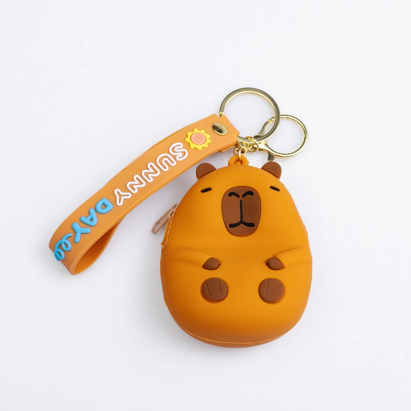 Дитяча силіконова сумочка-гаманець 8*6*4 см Коричневий HP-55-10BR — Yiwu