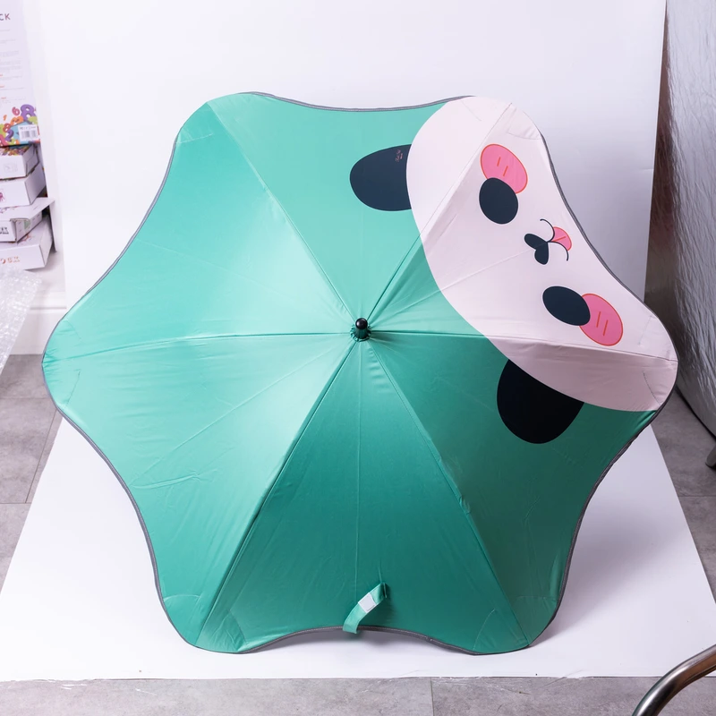 Парасолька дитяча механічна елегантна з принтом міцна надійна з поліестеру діаметр 90 см Зелений HP-23-13GR — Yiwu