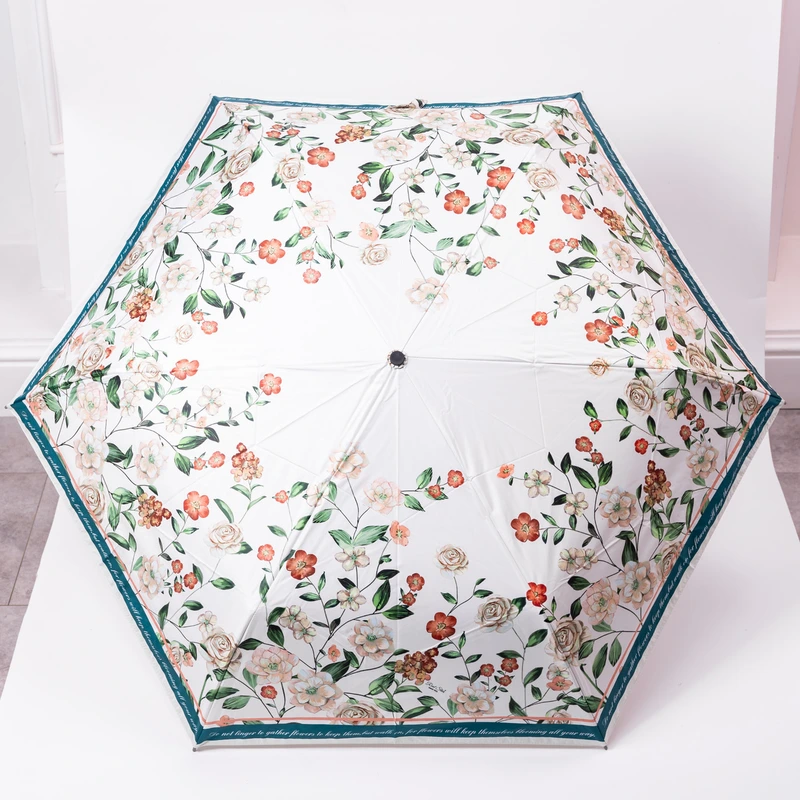 Парасолька механічна елегантна з принтом міцна надійна з поліестеру діаметр 99 см Зелений HP-23-15GR — Yiwu