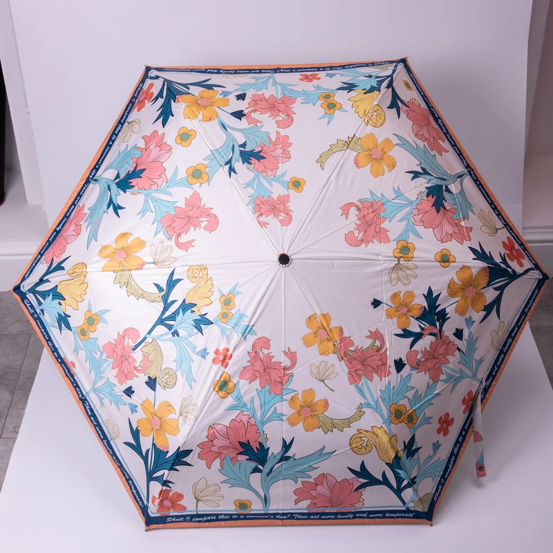 Парасолька механічна елегантна з принтом міцна надійна з поліестеру діаметр 99 см Помаранчевий HP-23-15O — Yiwu