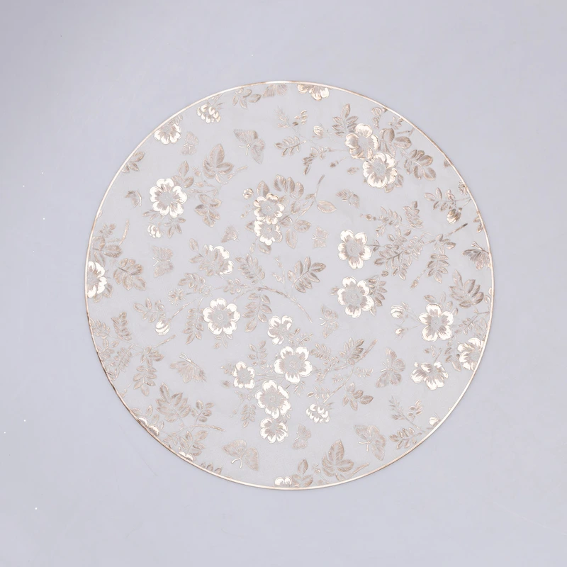 Килимок для сервірування столу Flowers 38 см золото HP-36327-12GOLD — Yiwu