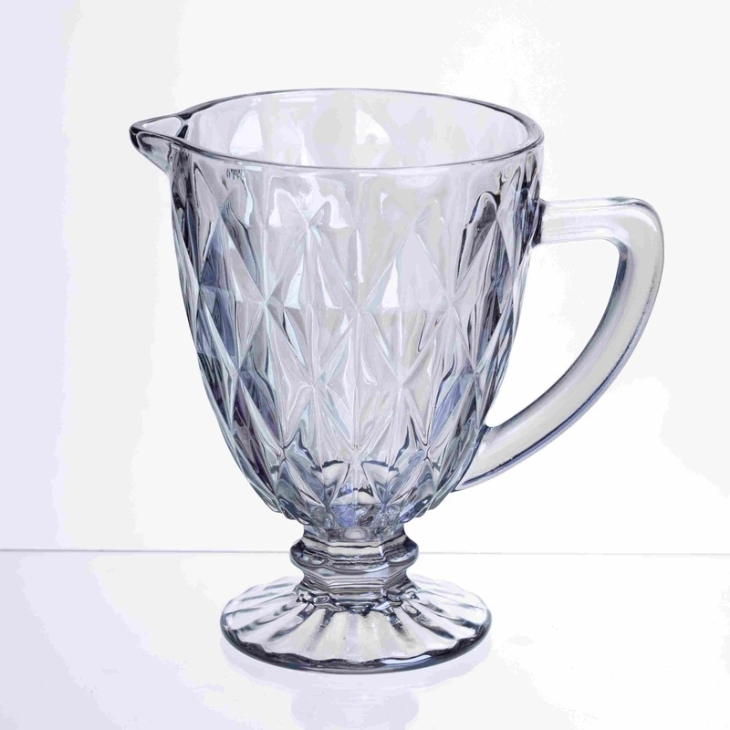 Глечик для напоїв Diamond Blue скляний 1 літр HP-19-273 глек для лимонаду газованки лимонадник прозорий — Yiwu