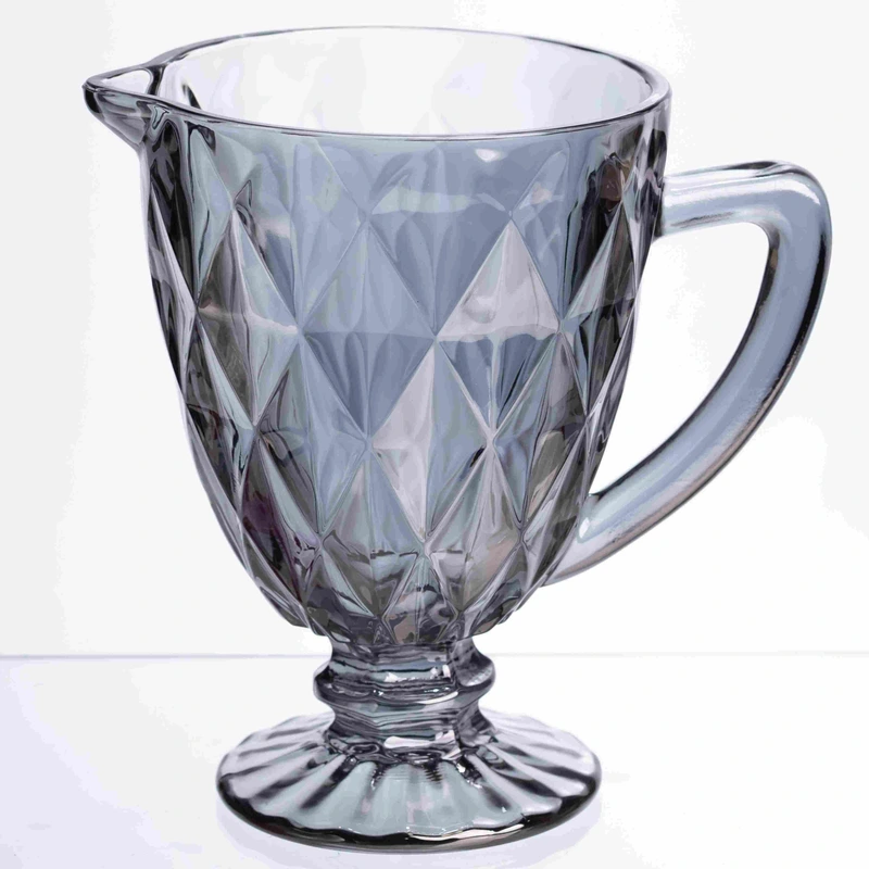 Глек для напоїв Fractal скляний 1 літр HP-19-267 глечик для лимонаду прозорий — Yiwu