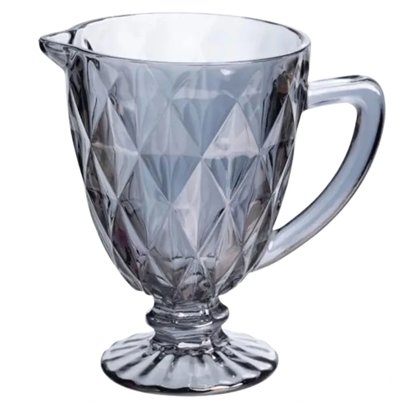 Глек для напоїв Fractal скляний 1 літр HP-19-267 глечик для лимонаду прозорий — Yiwu