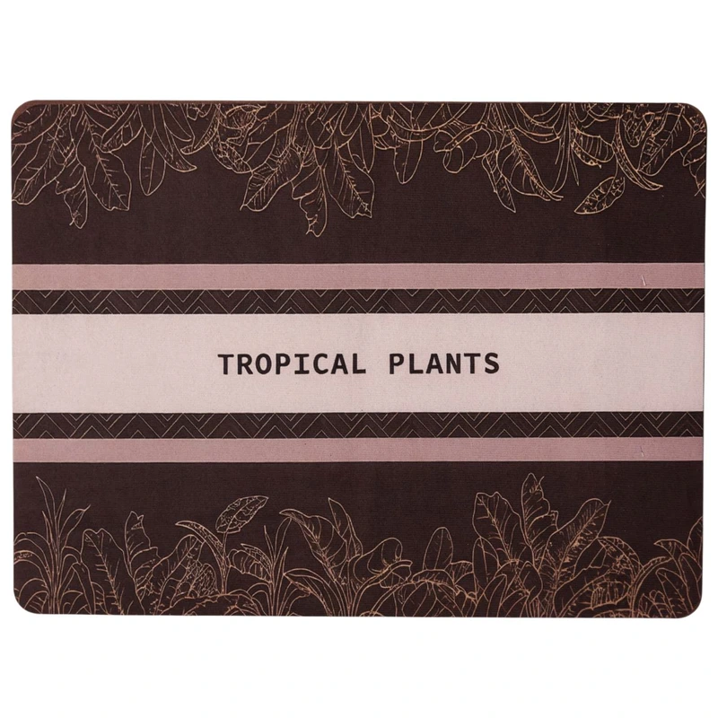 Килимок діатомітовий для сушіння посуду Tropical Plants 40*30 см Yiwu HP-42-199