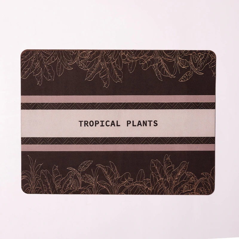 Килимок діатомітовий для сушіння посуду Tropical Plants 40*30 см Yiwu HP-42-199 — Yiwu
