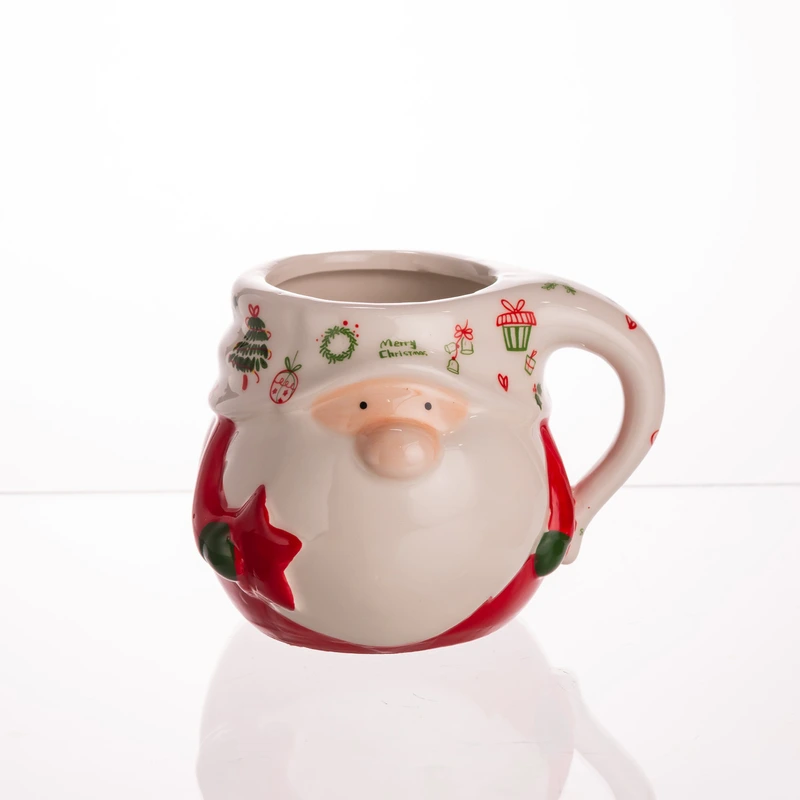 Новорічна порцелянова чашка для чаю та кави Merry Christmas 400 (мл) чашка на подарунок на новий рік CR-1-13