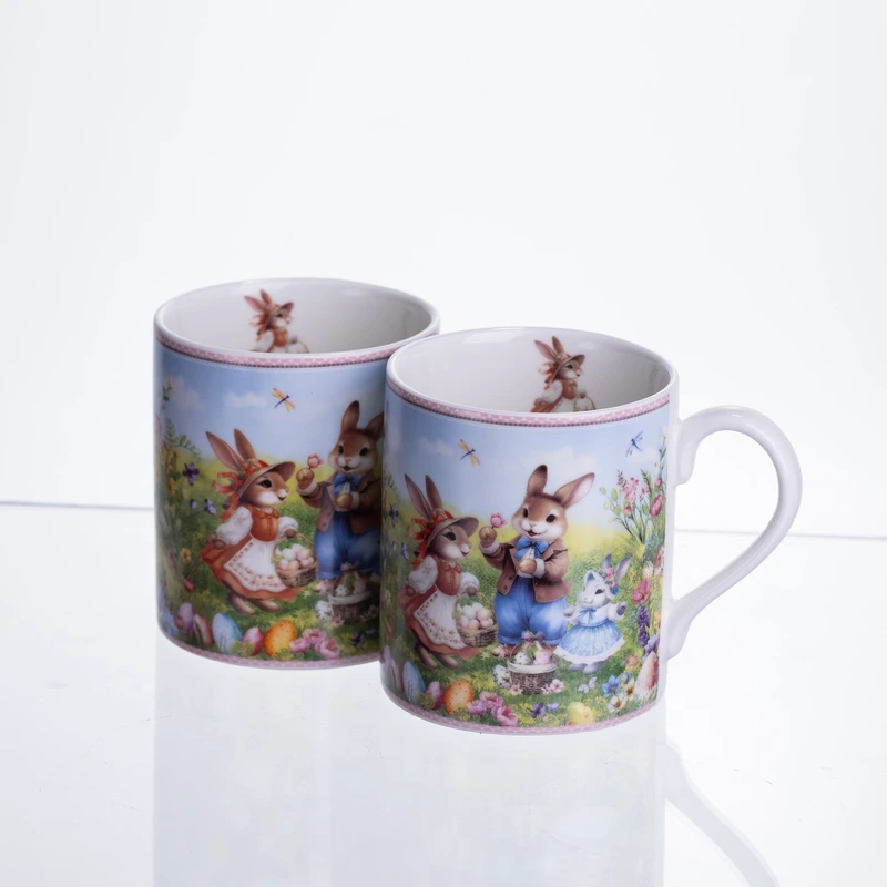 Набір чашок порцелянових Rabbit Family  220 мл 2шт HP-7323-8
