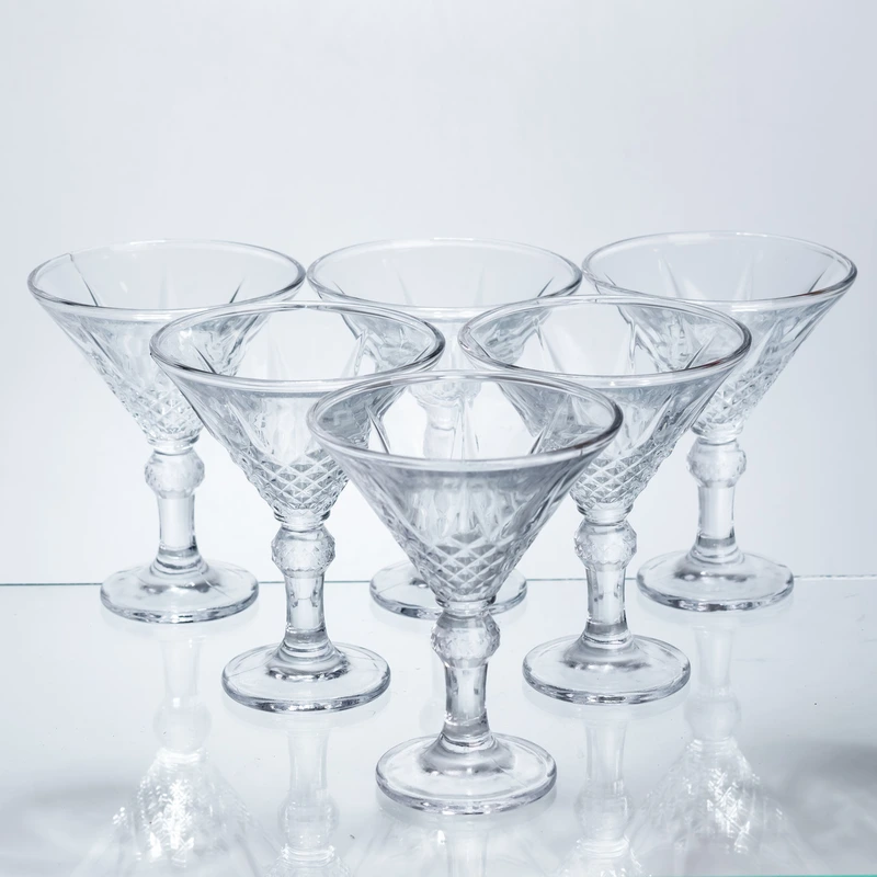Набір келихів для мартіні Golden Martini 6 штук по 215 мл коктейльні HP-17-58 — Yiwu