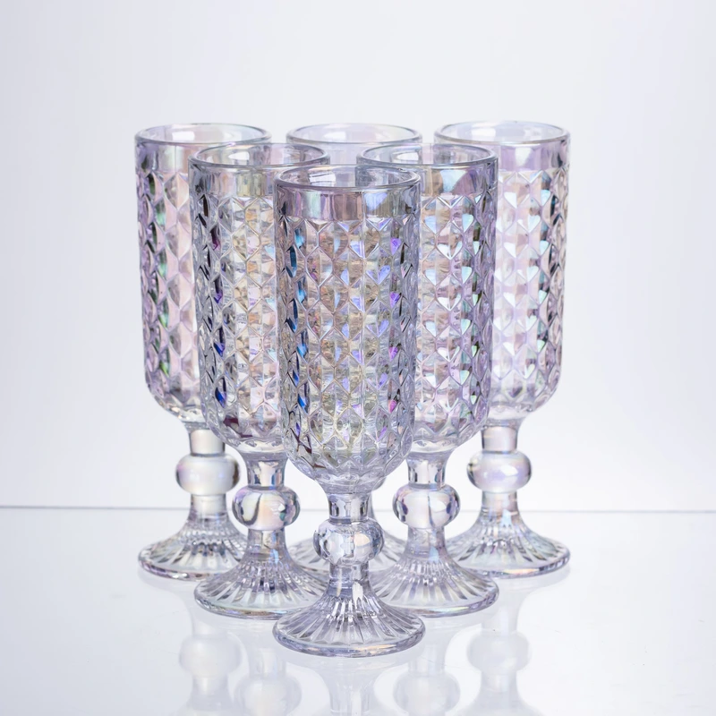 Набір келихів для шампанського 6 штук по 160 мл rainbow HP-19-252