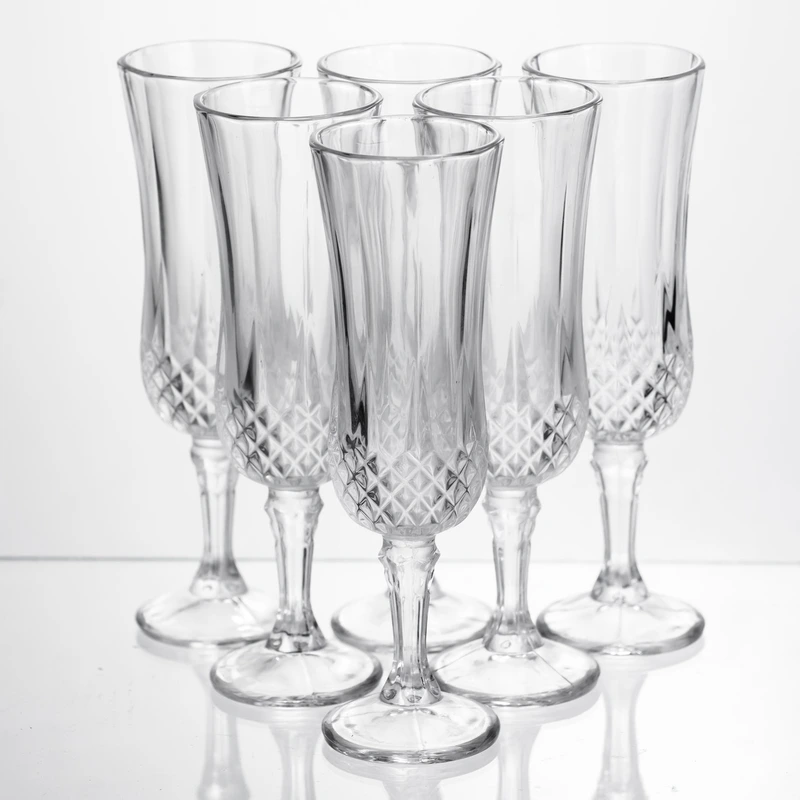 Набір келихів для шампанського Vintage Crystal 6 штук по 160 мл Yiwu HP-34-72 — Yiwu