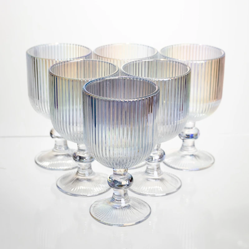 Набір келихів для вина 6 штук 220 мл на ніжці скляні Прозорий Yiwu HP-19-205