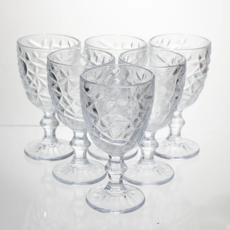 Набір келихів для вина 6 штук 240 мл винні келихи на ніжці скляні фужери для вина подарункові HP-19-166