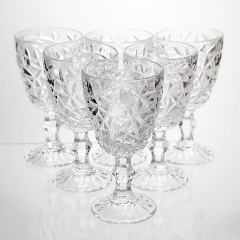 Набір келихів для вина 6 штук 340 мл винні келихи на ніжці скляні фужери для вина подарункові HP-19-165