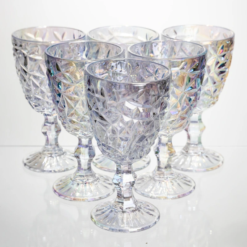 Набір келихів для вина 6 штук 340 мл винні келихи на ніжці скляні фужери для вина подарункові HP-19-173