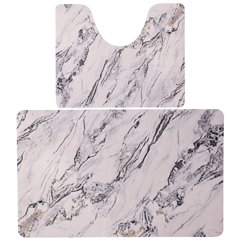 Набір килимків для ванної та туалету White Marble 50*80/40*50 см Yiwu HP-42-181