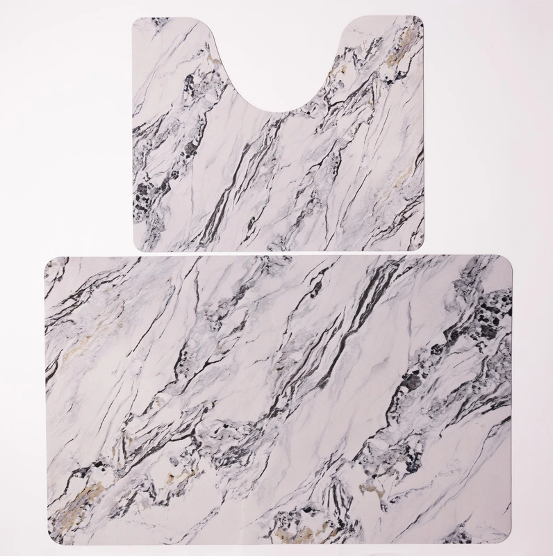 Набір килимків для ванної та туалету White Marble 50*80/40*50 см Yiwu HP-42-181 — Yiwu