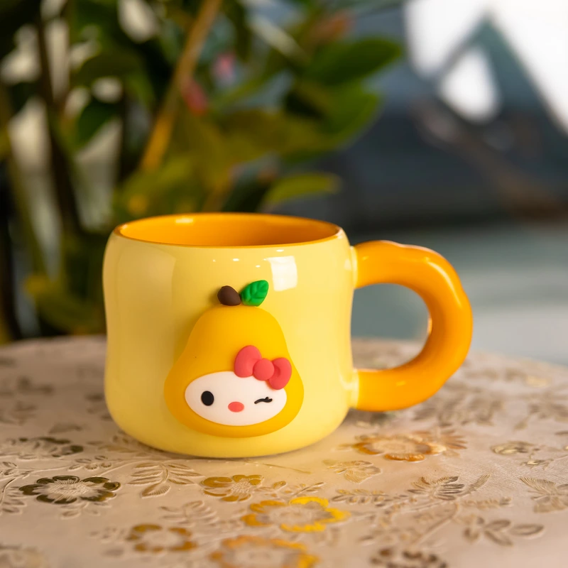 Чашка порцелянова з магнітом Sanrio 400 (мл) подарункова кружка прикольна чашка для дітей на подарунок Бежевий FM-37A