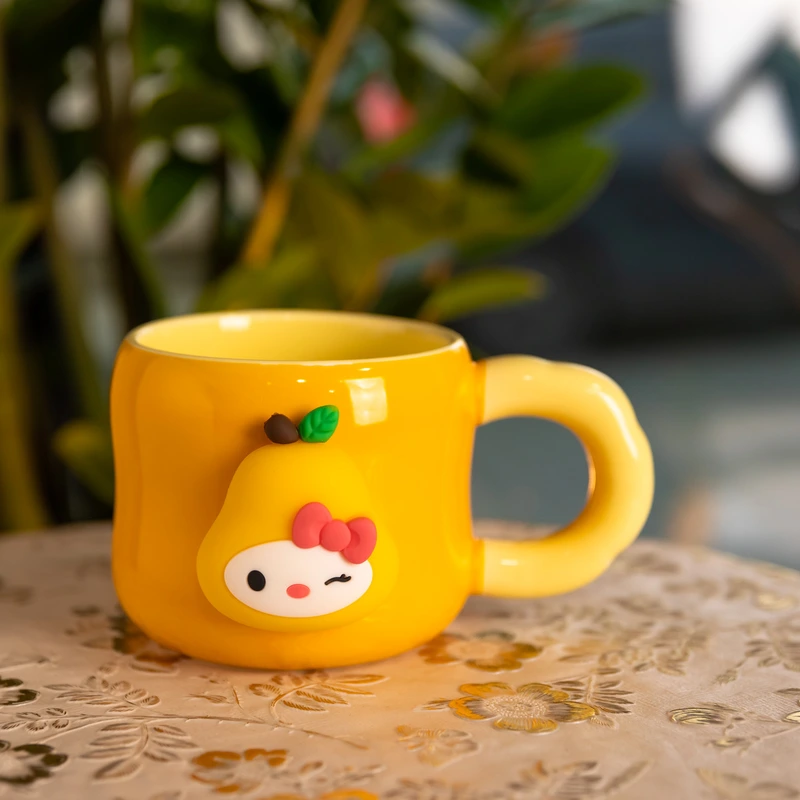 Чашка порцелянова з магнітом Sanrio 400 (мл) подарункова кружка прикольна чашка для дітей на подарунок Помаранчевий FM-37B