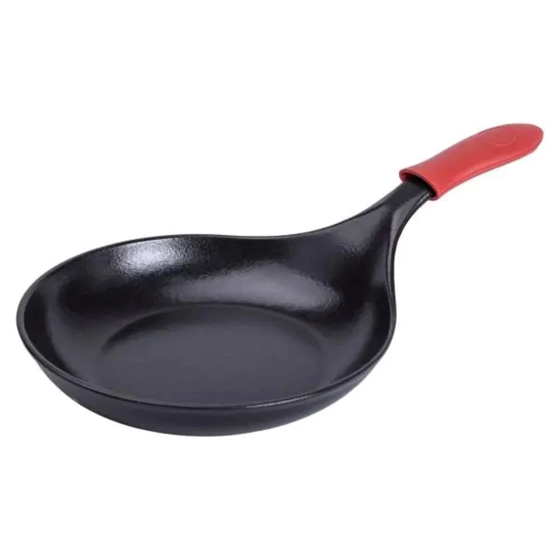 Чавунна сковорода з силіконовою ручкою Ø24,5 см для електричної та газової плити 1 л HP-1-13 — Yongkang Jiaqi