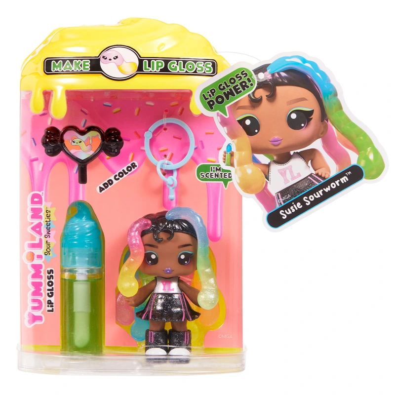 Ігровий набір з лялькою та блиском для губ YUMMILAND (ЯМІЛЕНД) SS – САША САУЕРВОРМС — Yummiland