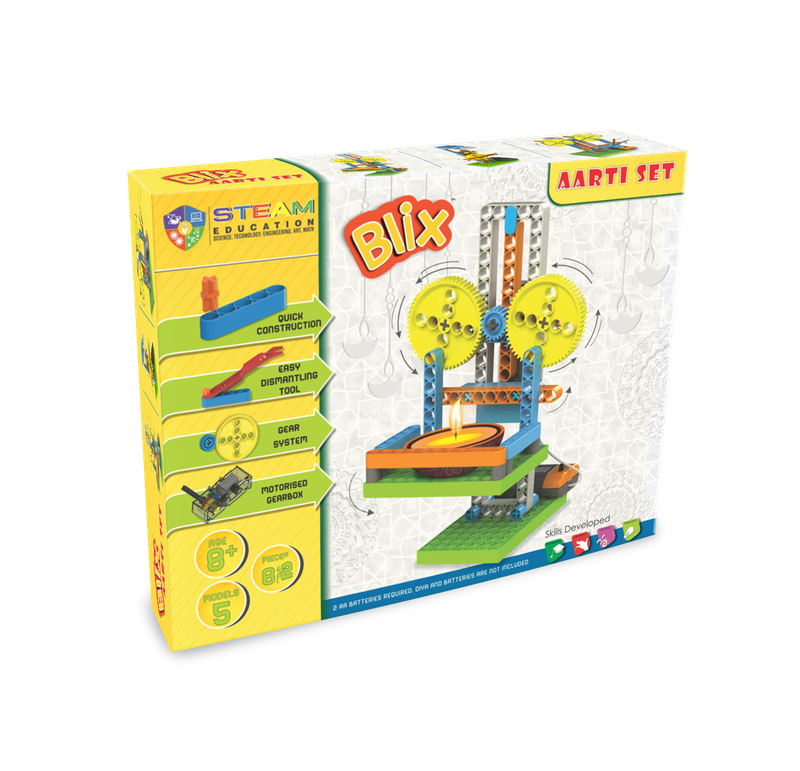 Конструктор поліпропіленовий, розвиваючий з моторчиком "BLIX" Качеля (82 елм./5 моделей)