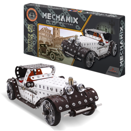 Металевий конструктор, розвиваючий "MECHANIX" Ретро автомобіль (353 елм.)