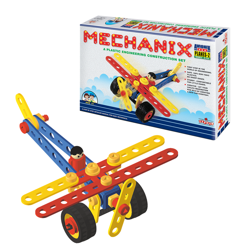 Конструктор поліпропіленовий, розвиваючий "MECHANIX" Літак №2 (81 елм./7 моделей)