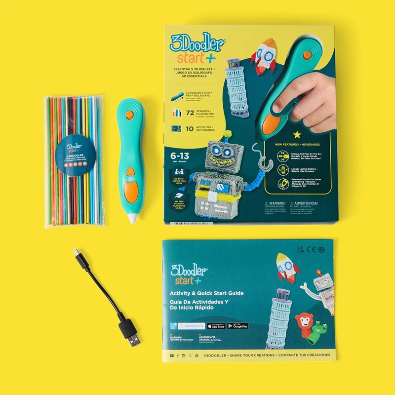 3D-ручка 3Doodler Start Plus для дитячої творчості - КРЕАТИВ ПЛЮС (72 стрижні)